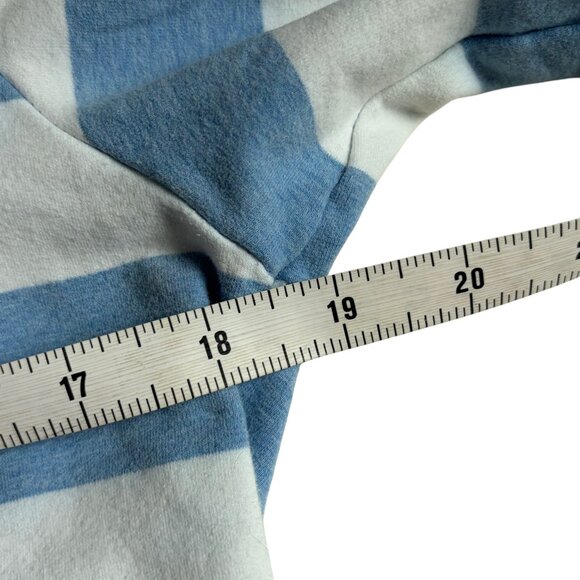 The Black Dog Blue & White Striped Pullover Hoodie Sweatshirt - Size XL - Picture 7 of 8